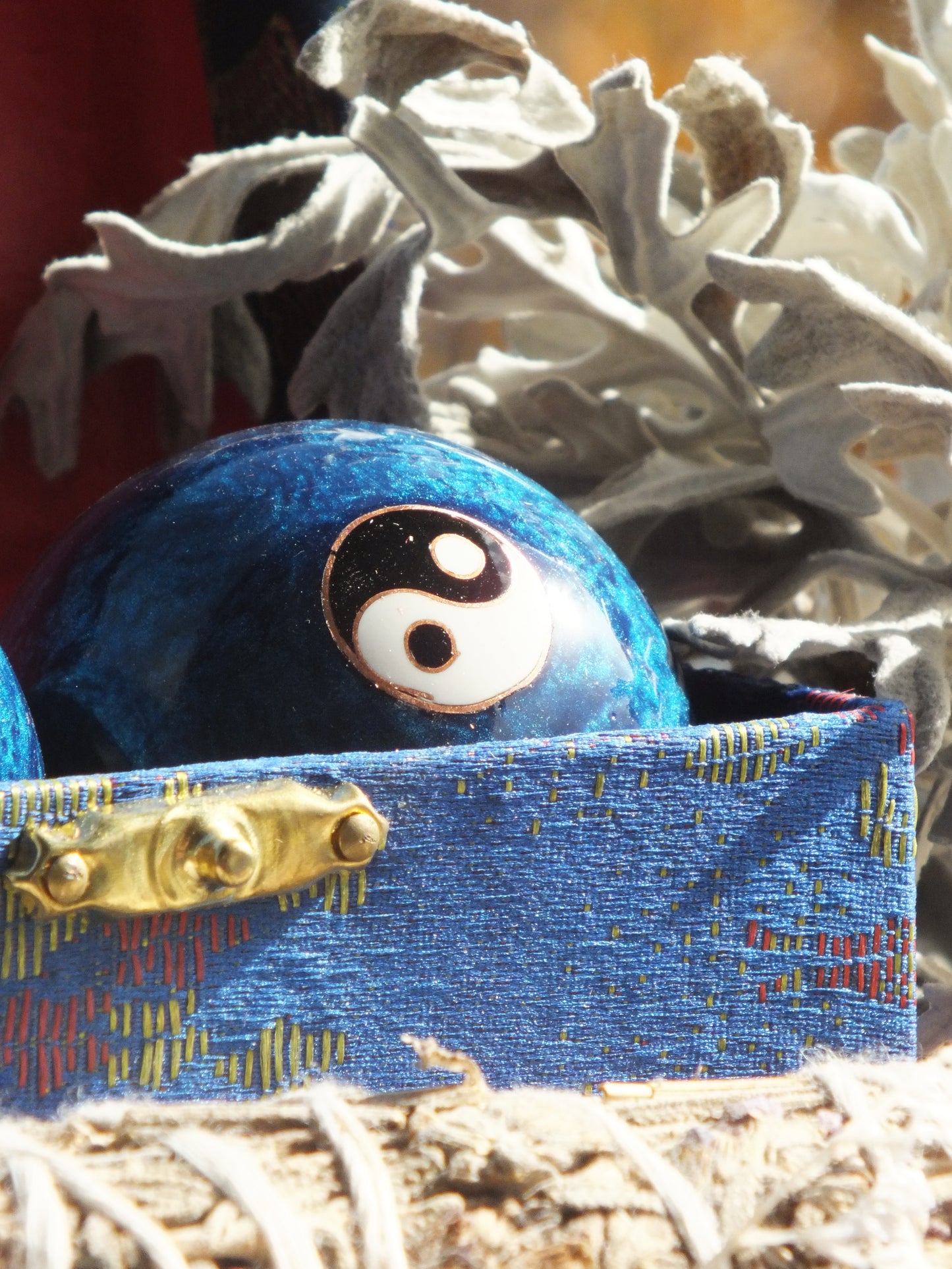 Yin Yang Baoding Balls - Blue/Large