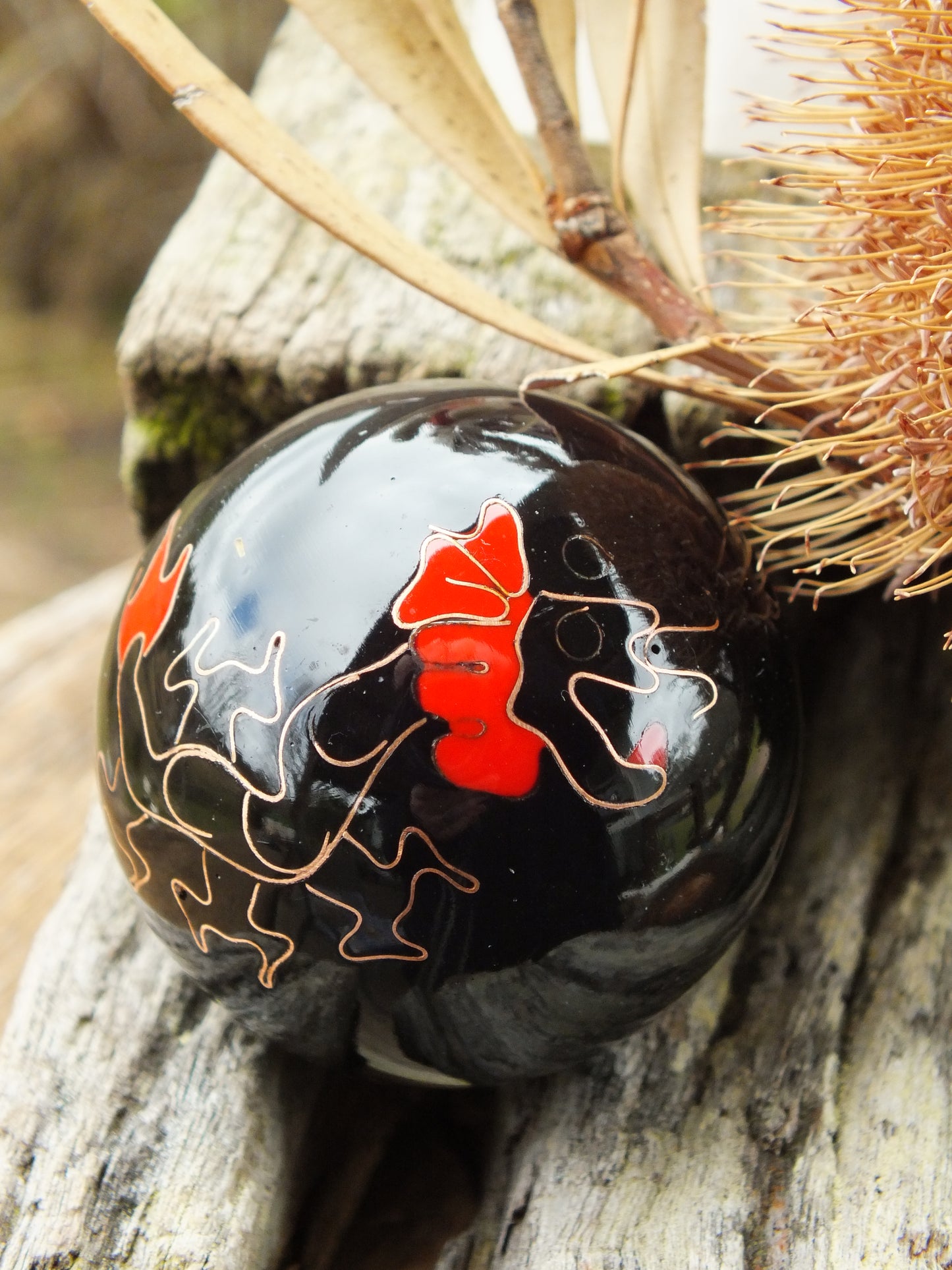 Dragon & Phoenix Baoding Balls - Black/Large