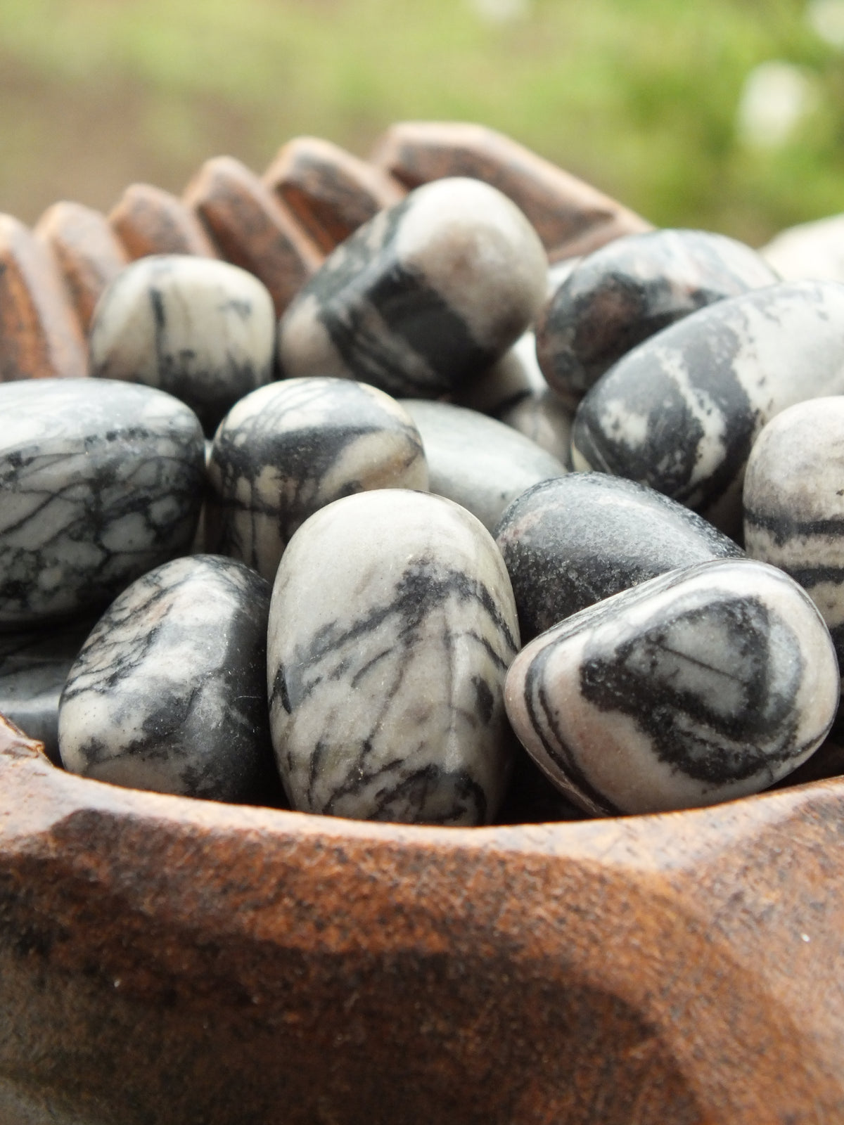Black Net Jasper Tumble Stone