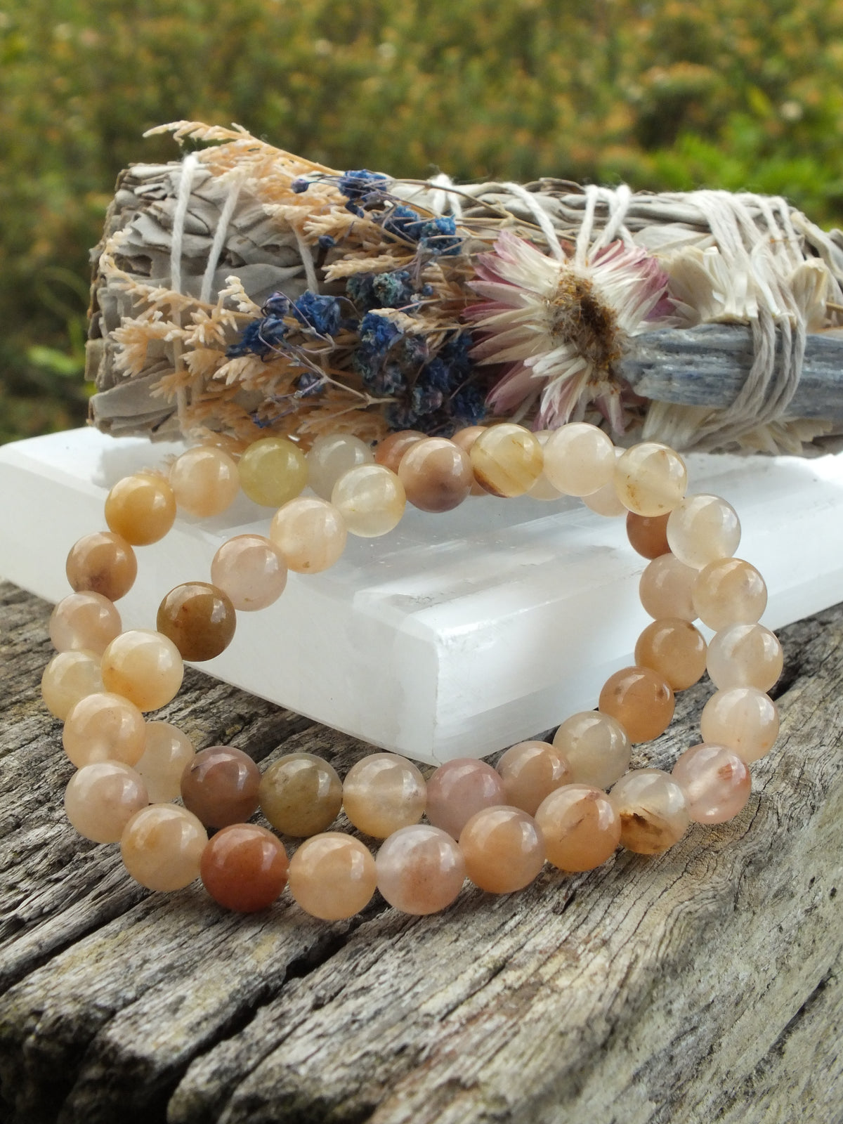 Peach Agate Bracelet