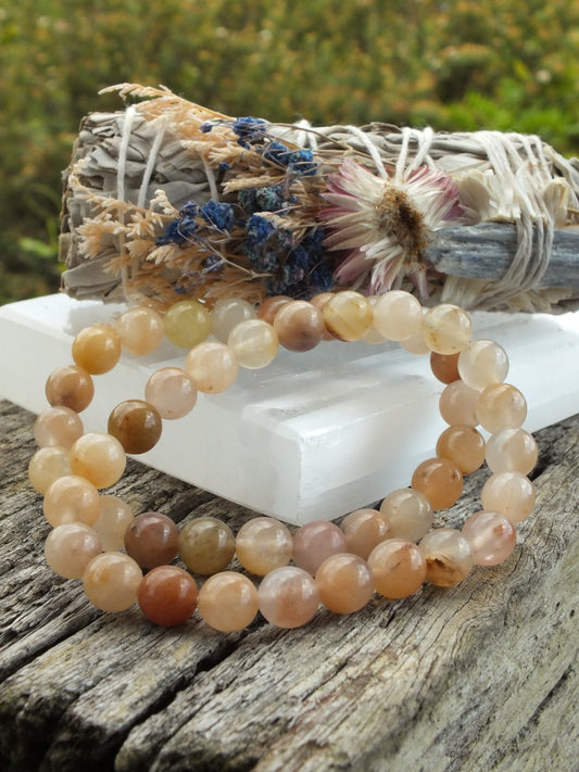 Peach Agate Bracelet