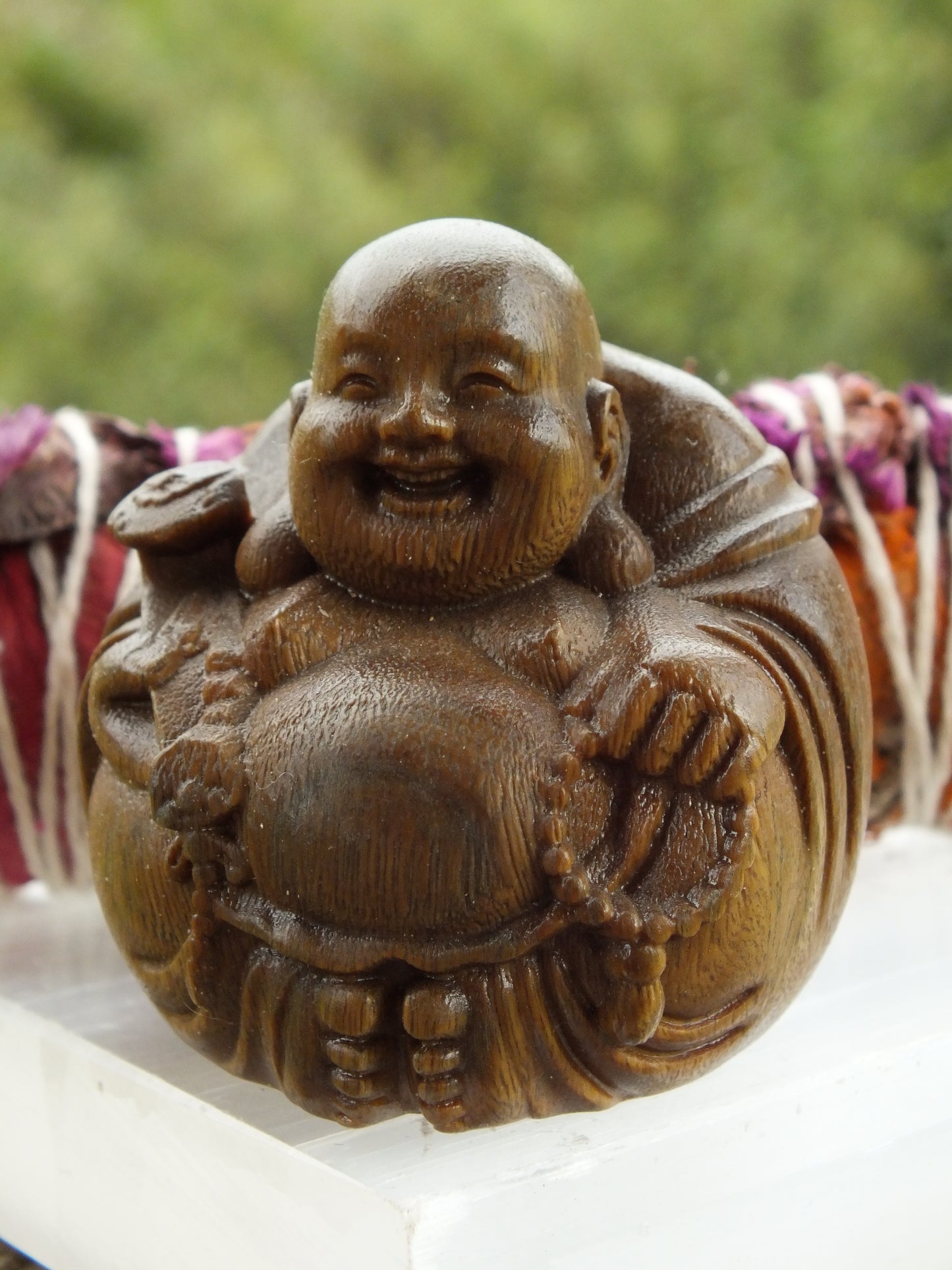 Sandalwood Happy Buddha