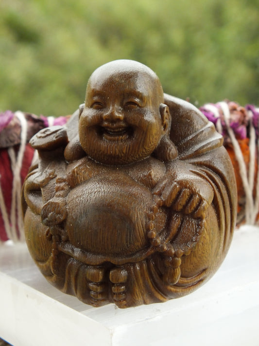 Sandalwood Happy Buddha