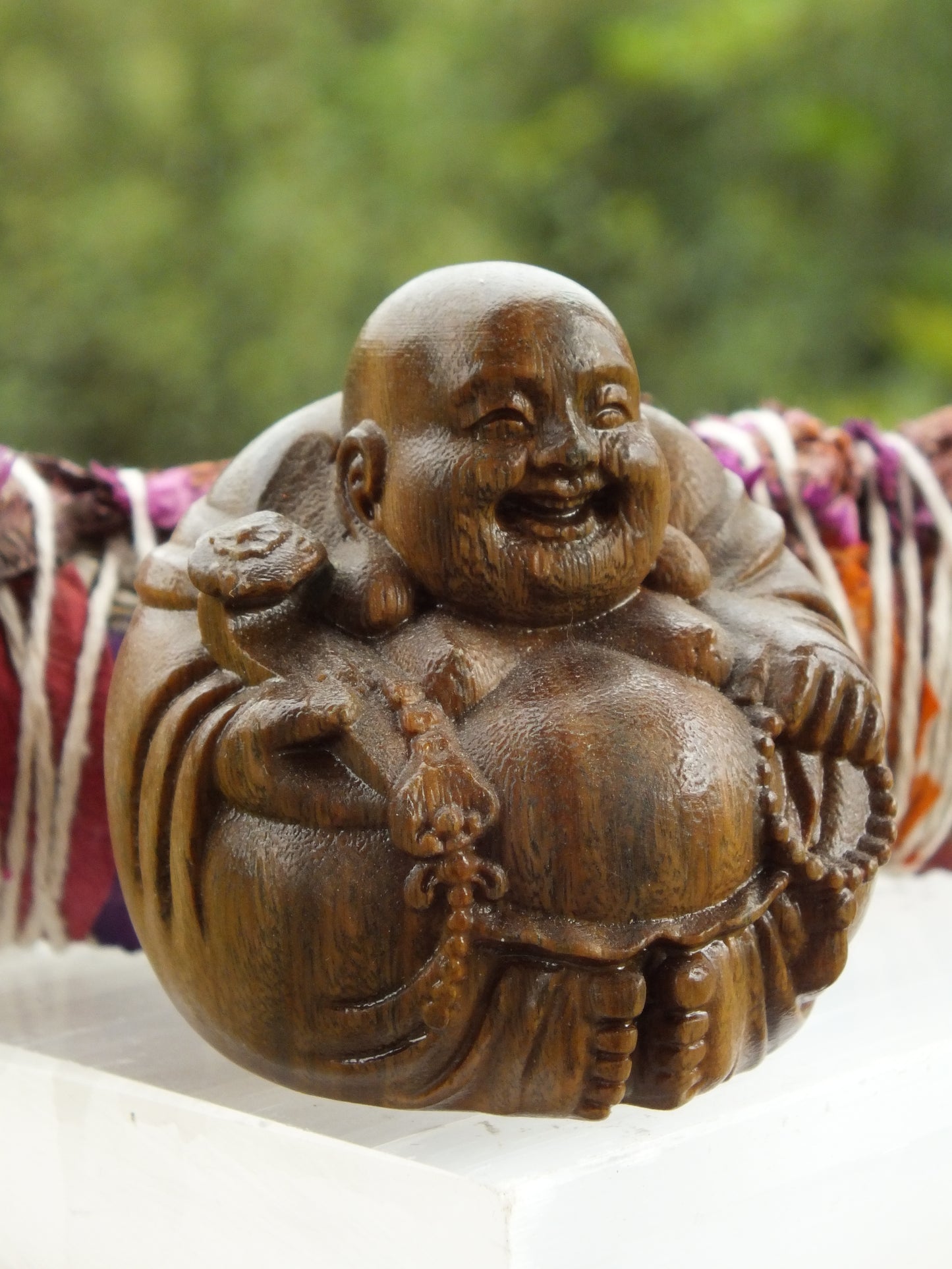 Sandalwood Happy Buddha