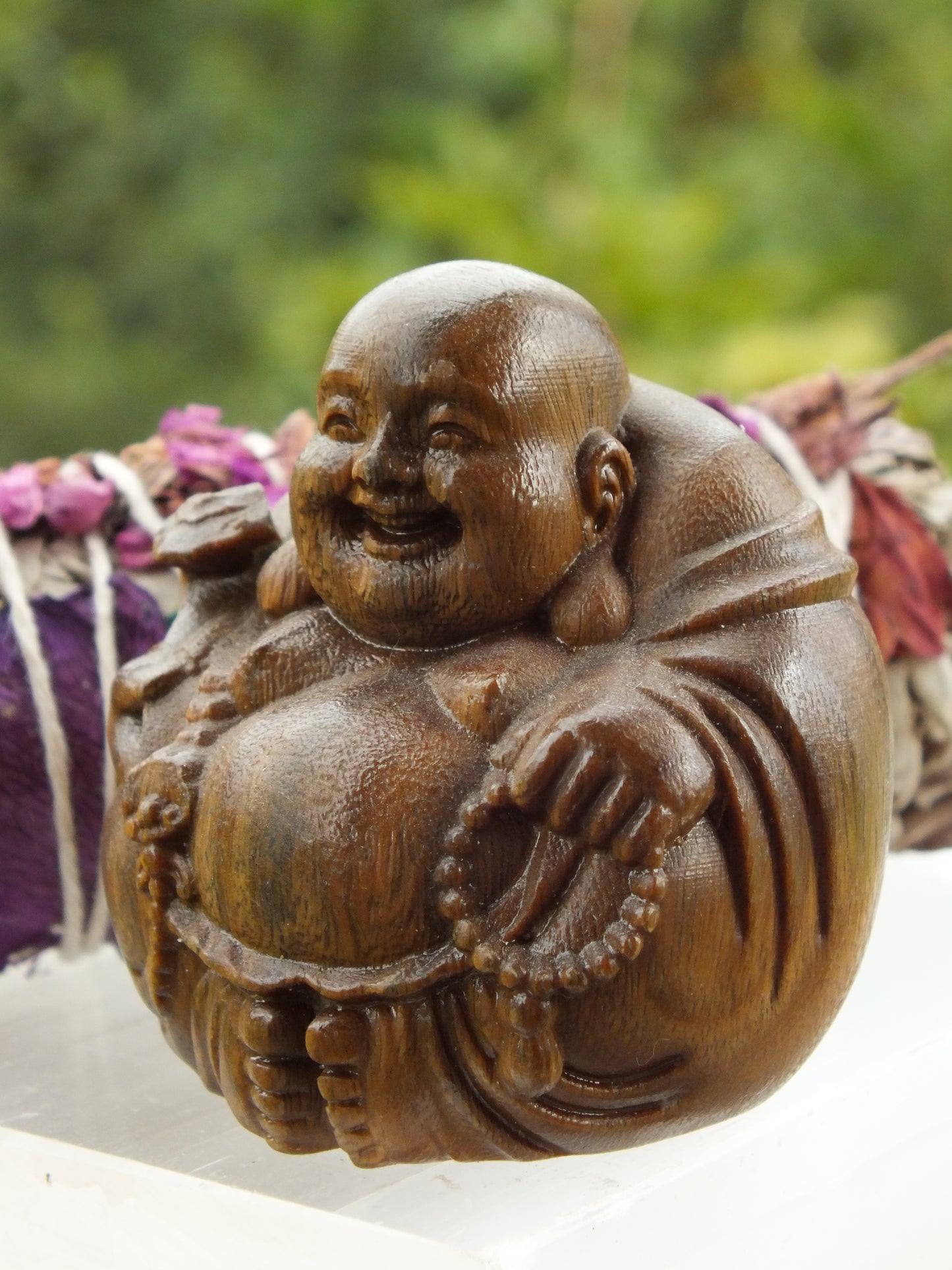 Sandalwood Happy Buddha