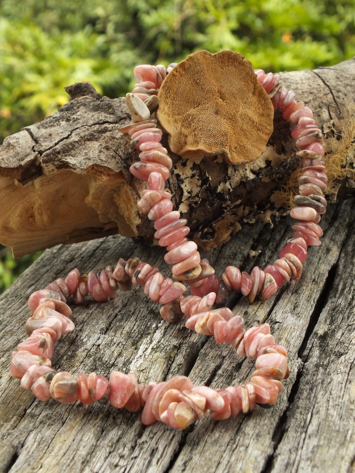 Rhodochrosite Chip Bracelet