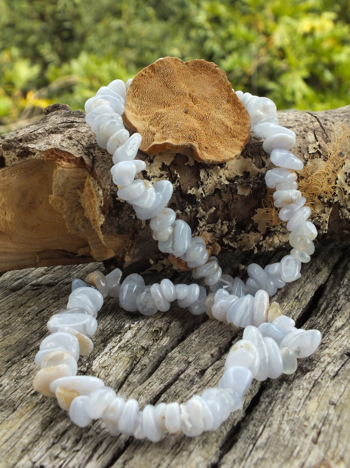 Blue Lace Agate Chip Bracelet