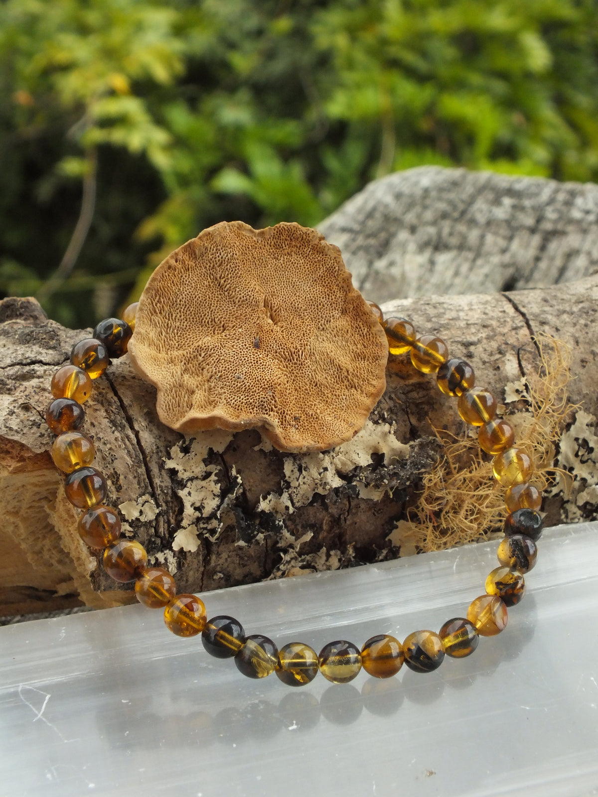 Blue Amber Bracelet