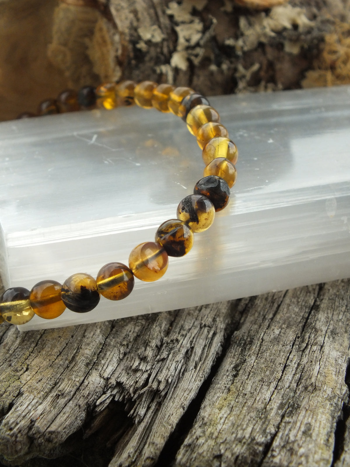 Blue Amber Bracelet