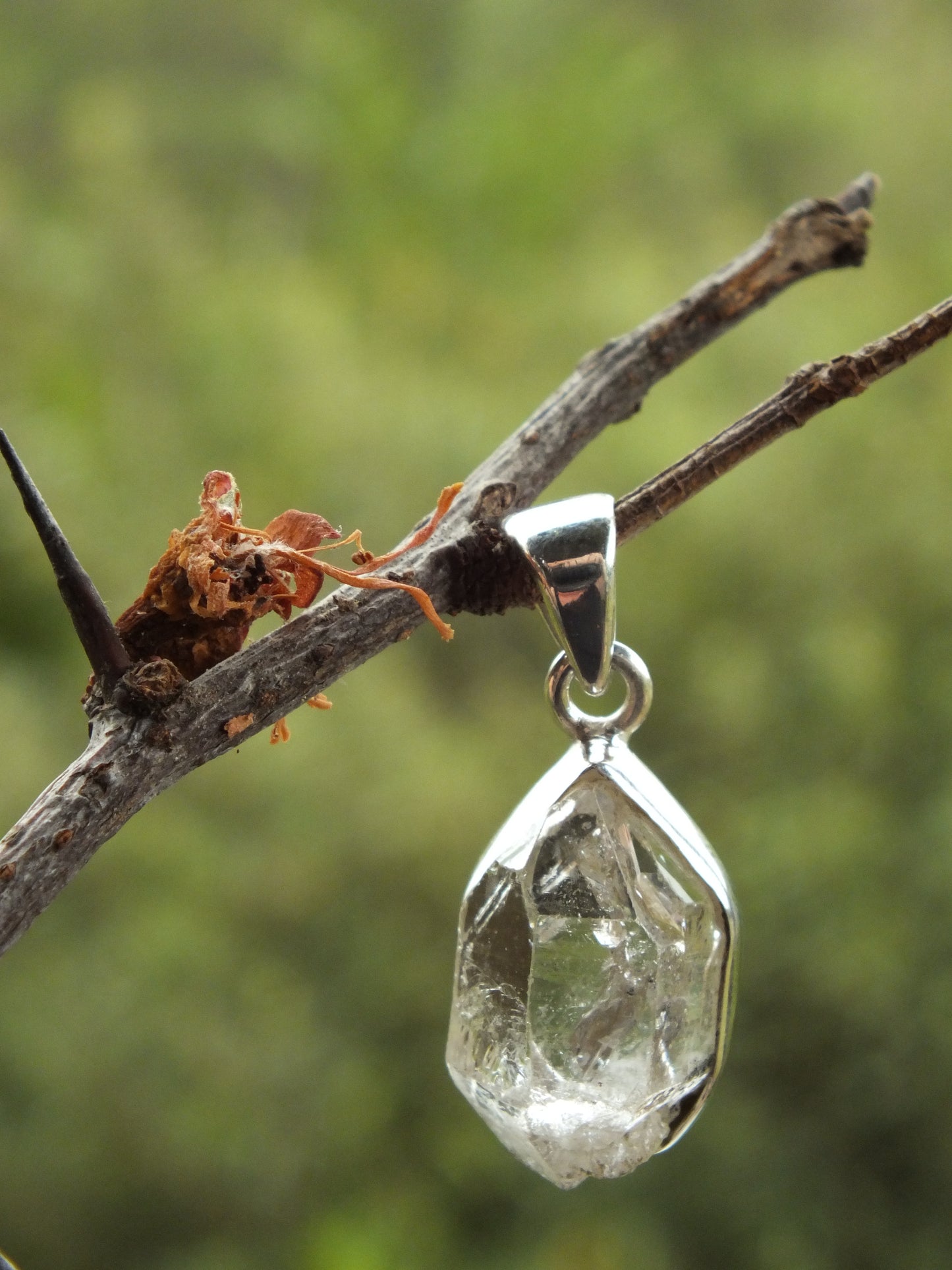 Sterling Silver Herkimer Diamond Pendant