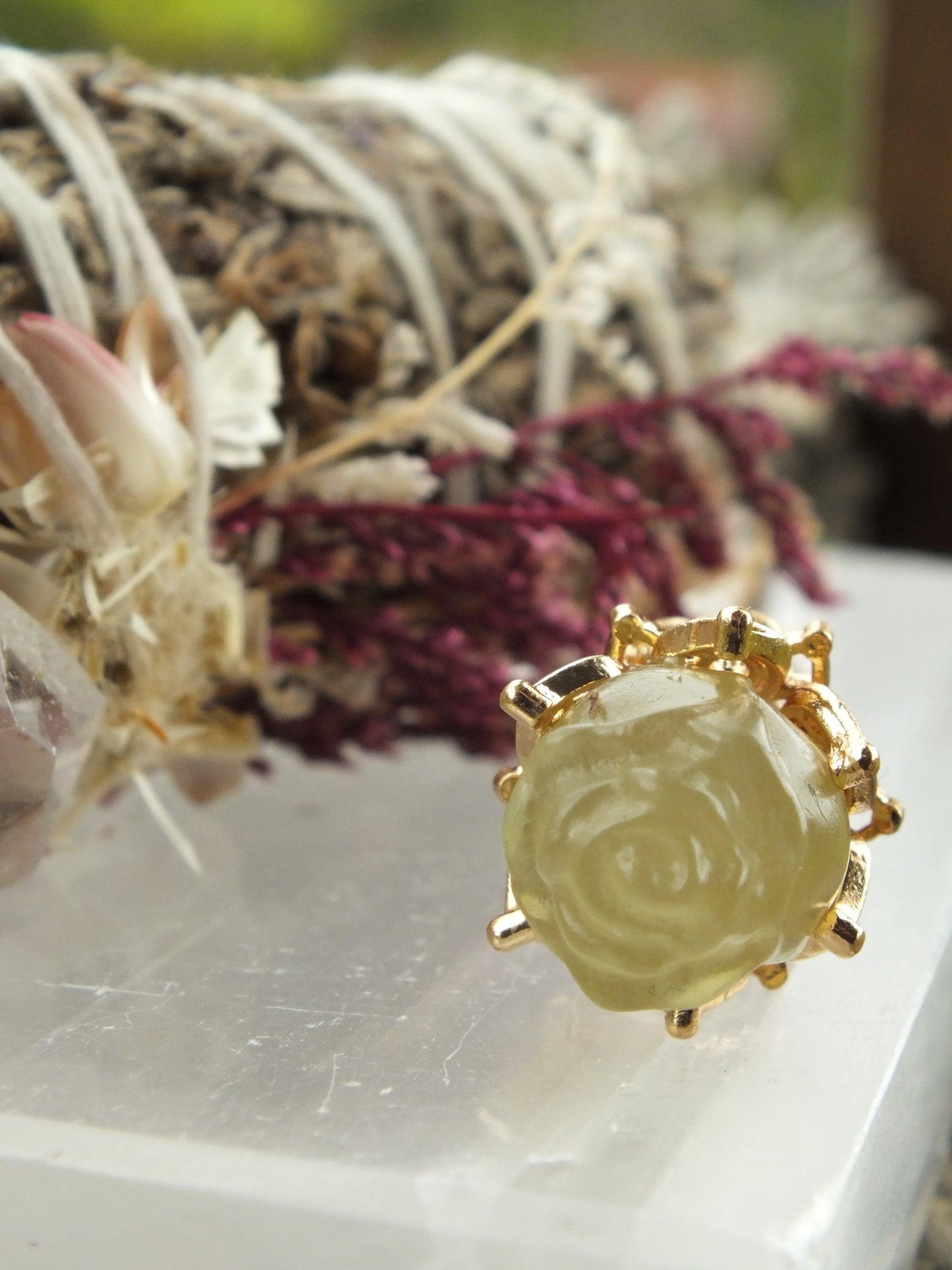 Light Green Fluorite Hair Pin