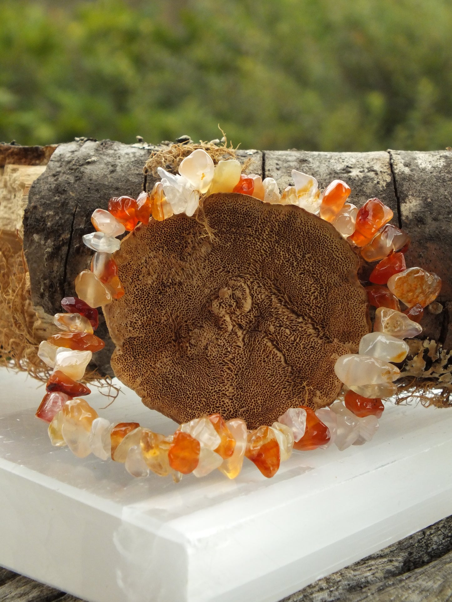 Carnelian Chip Bracelet