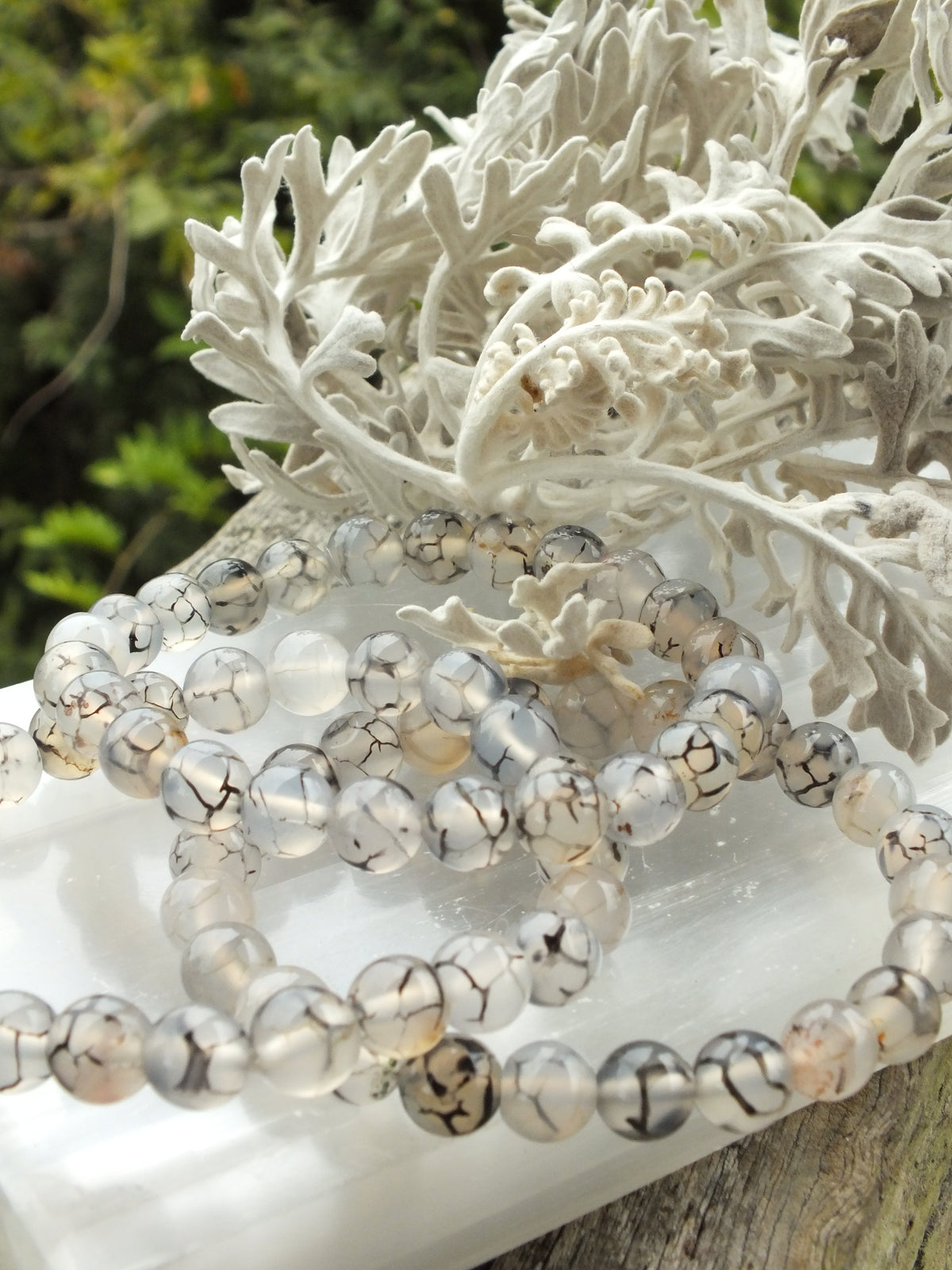Dragon Vein Agate Bracelet