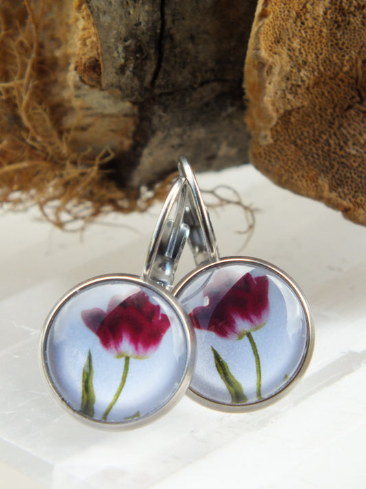 Tulip Cabochon Earrings