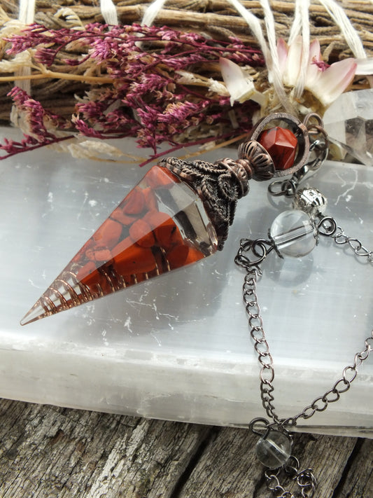 Red Jasper Orgone Pendulums