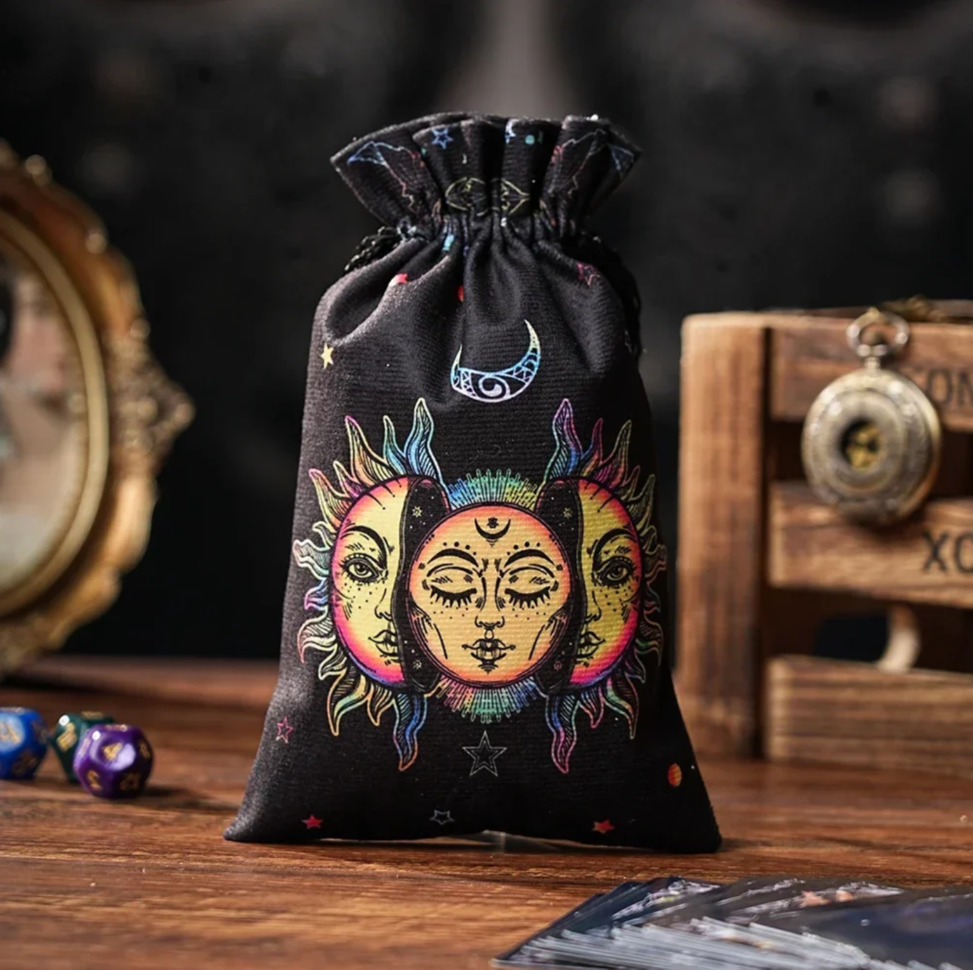 Large Velveteen Bag - Sun Phase