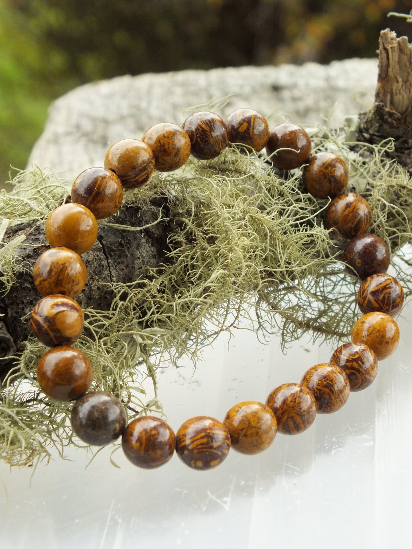 Calligraphy Stone Bracelet