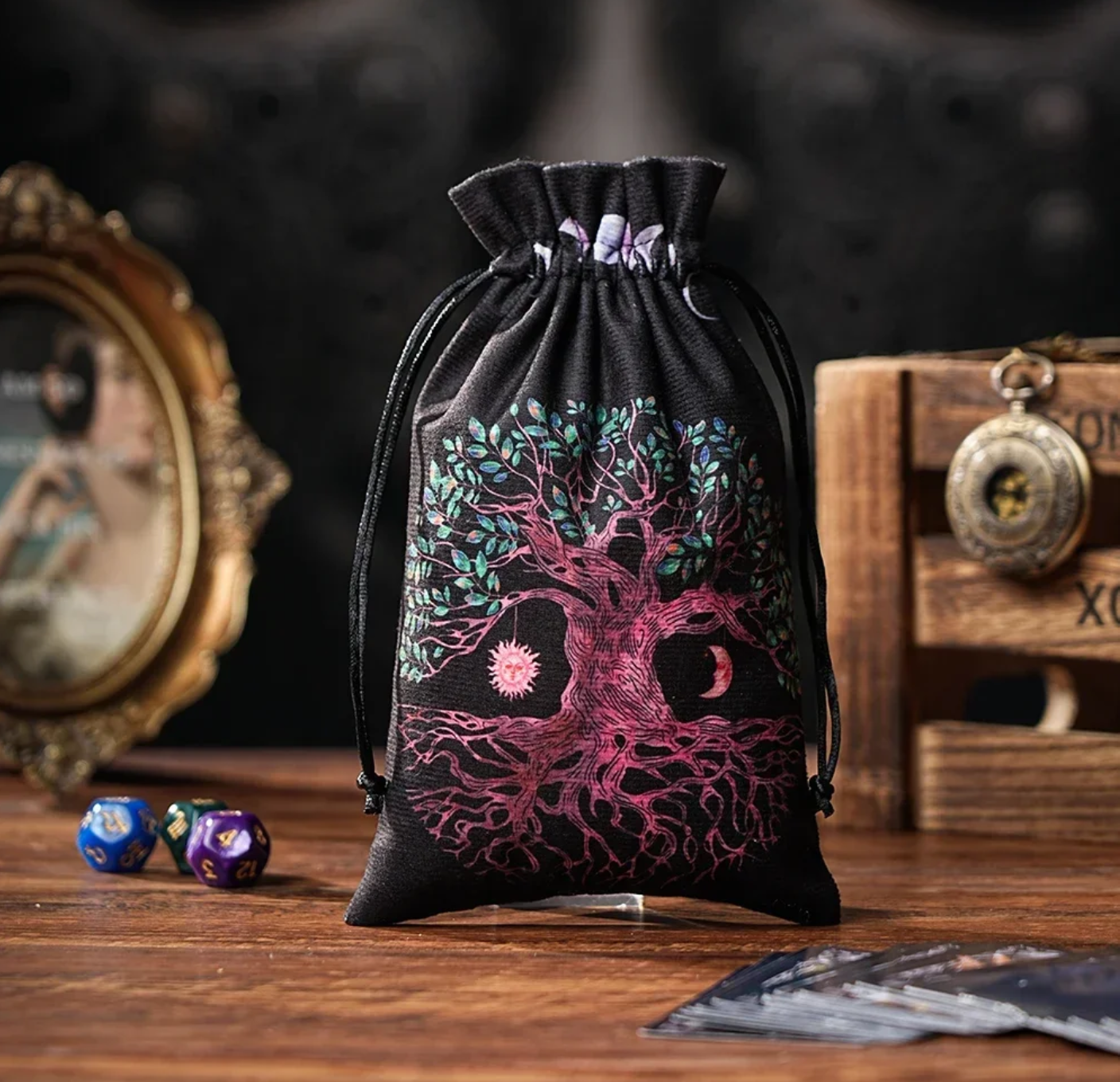 Large Velveteen Bag - Tree Of Life