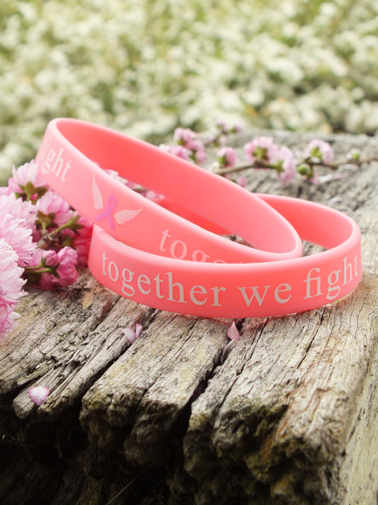 Together We Fight - Pink Rubber Bracelet
