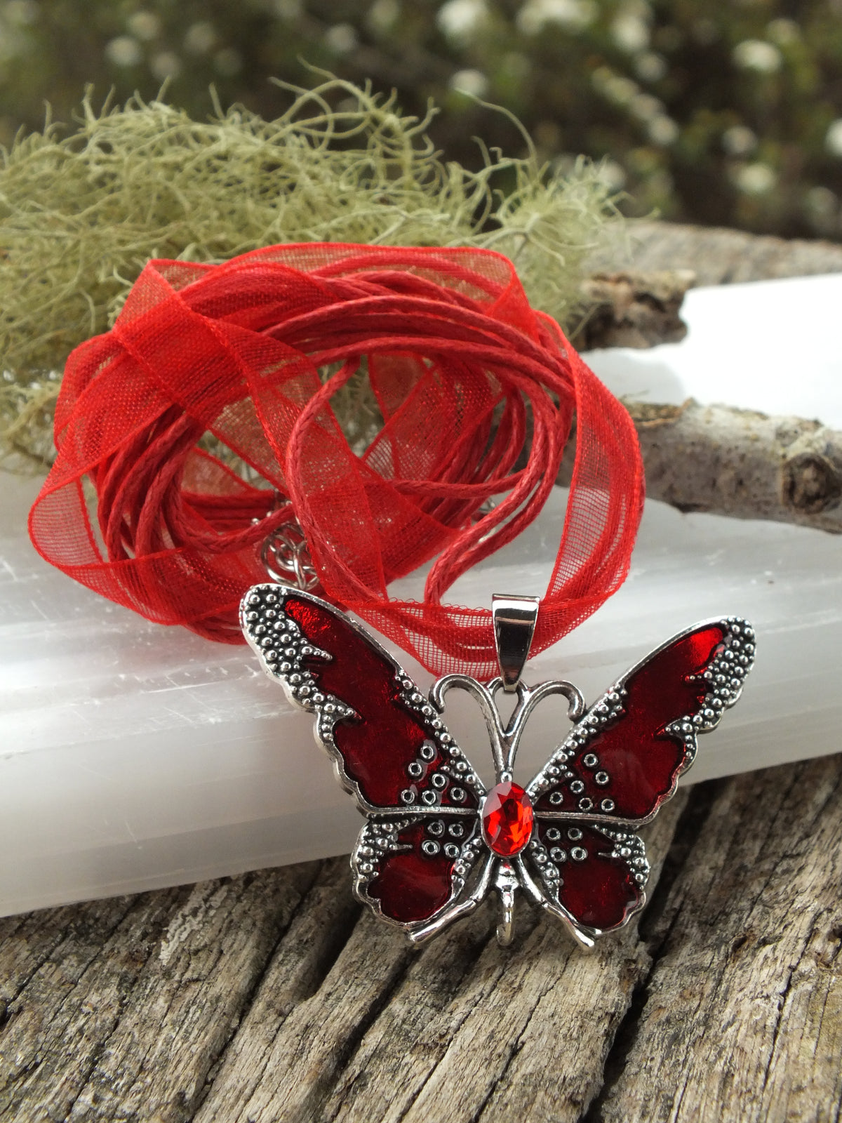 Red Butterfly Choker