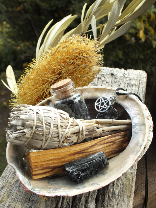Tourmaline Protection Cleansing Smudge Kit