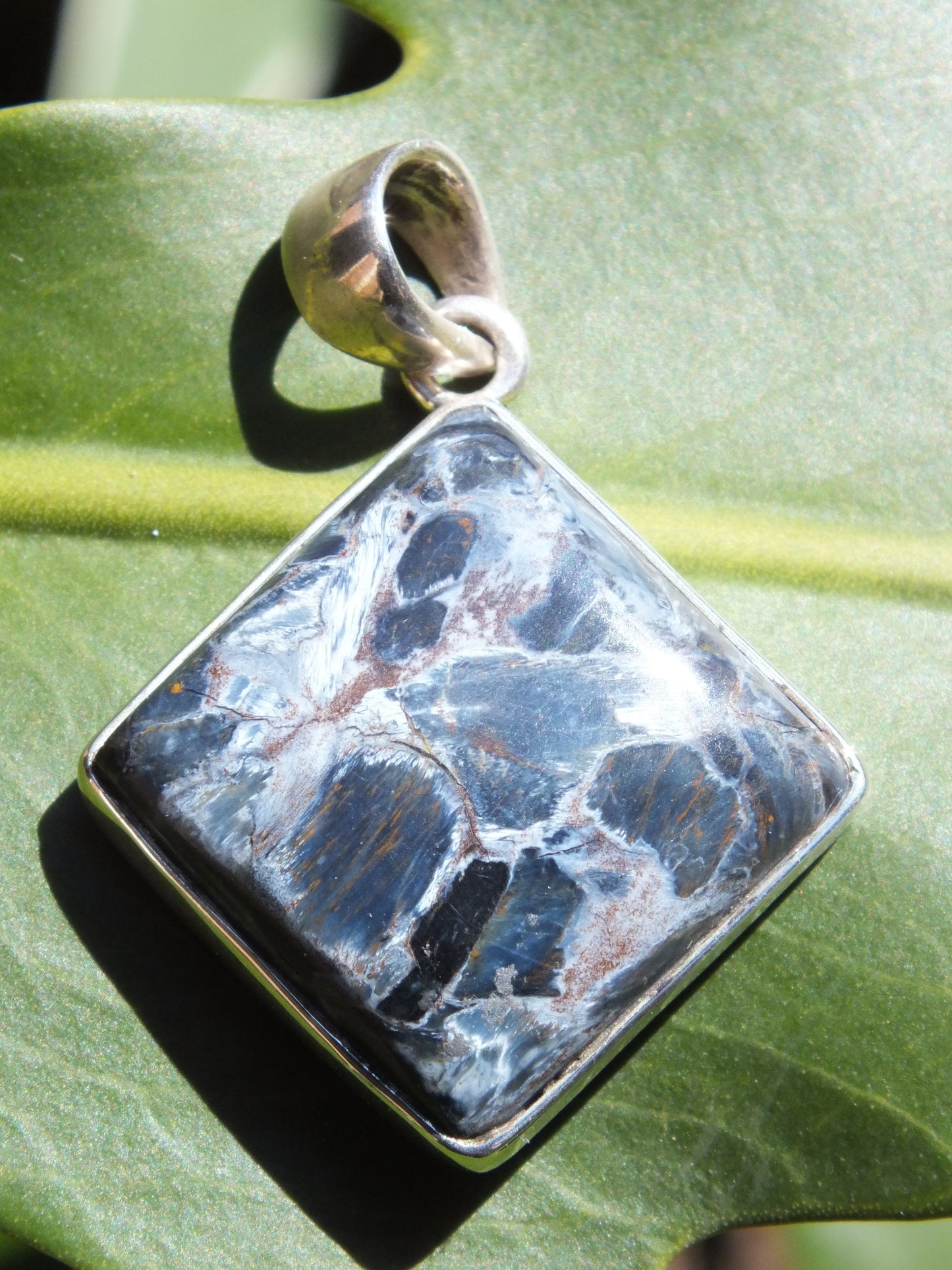 Sterling Silver Pietersite Pendant