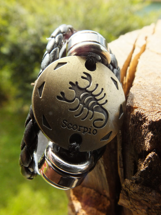 Scorpio Leather Bracelet