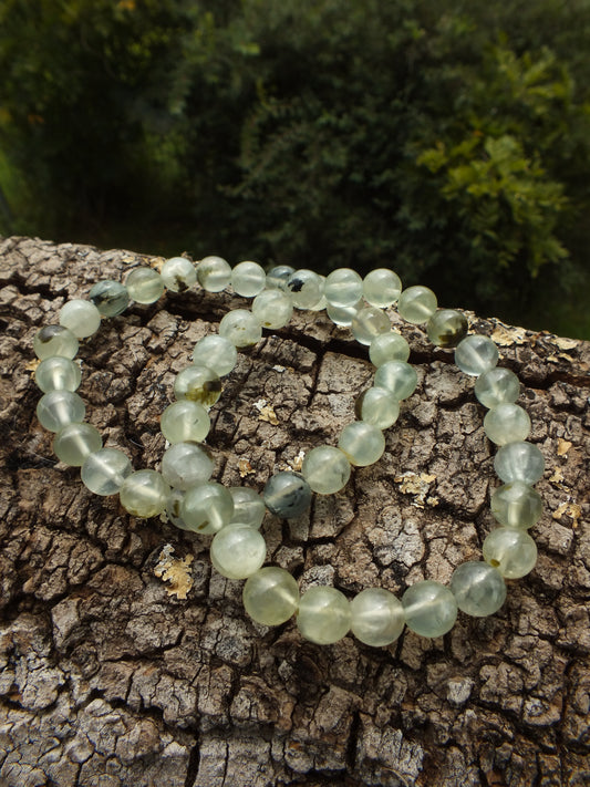 Prehnite Bead Bracelet