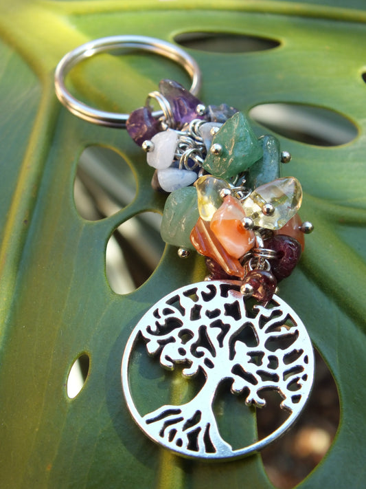 Tree Of Life Chakra Keyring