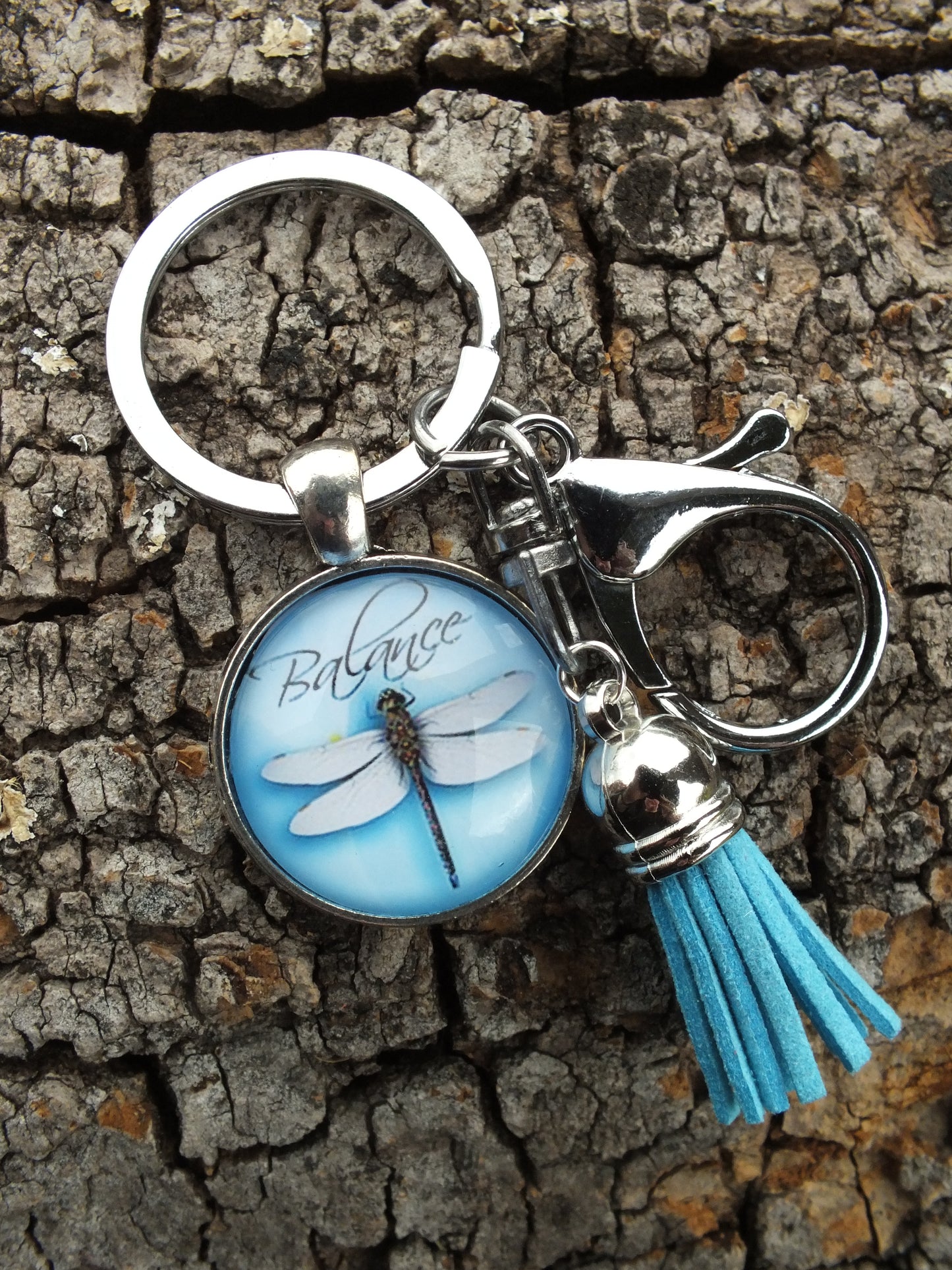 Balance Dragonfly Tassel Keyring