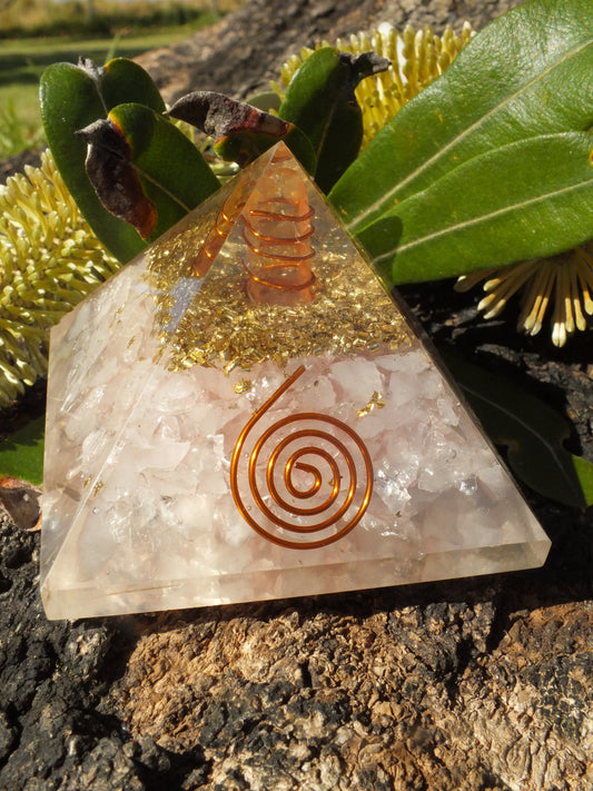 Rose Quartz & Quartz Orgonite