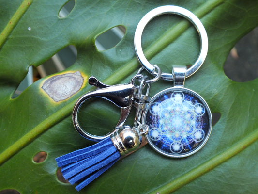 Metatron’s Cube Tassel Keyring