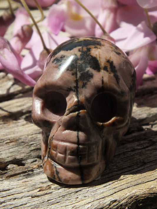 Rhodonite Crystal Skull