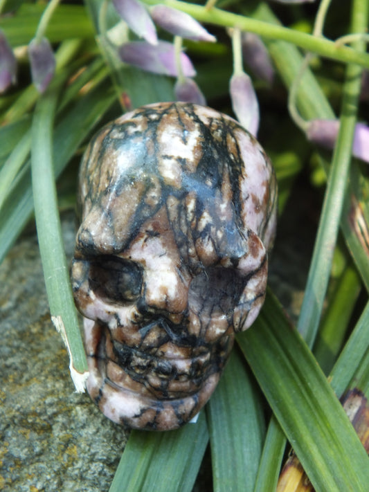 Rhodonite Crystal Skull