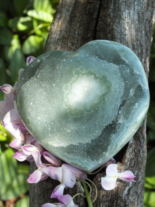 Green Amethyst Heart