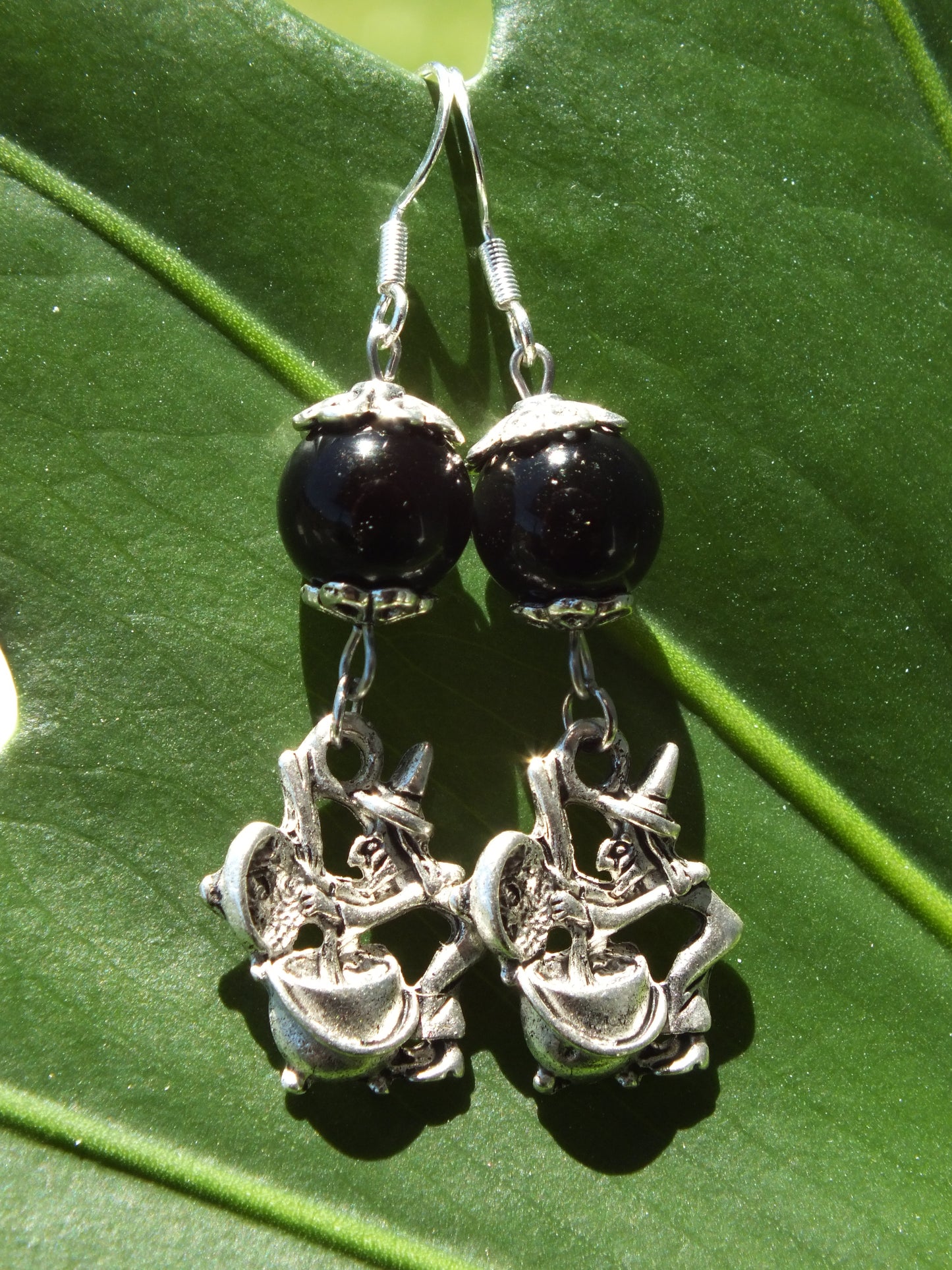 Obsidian Witch Earrings