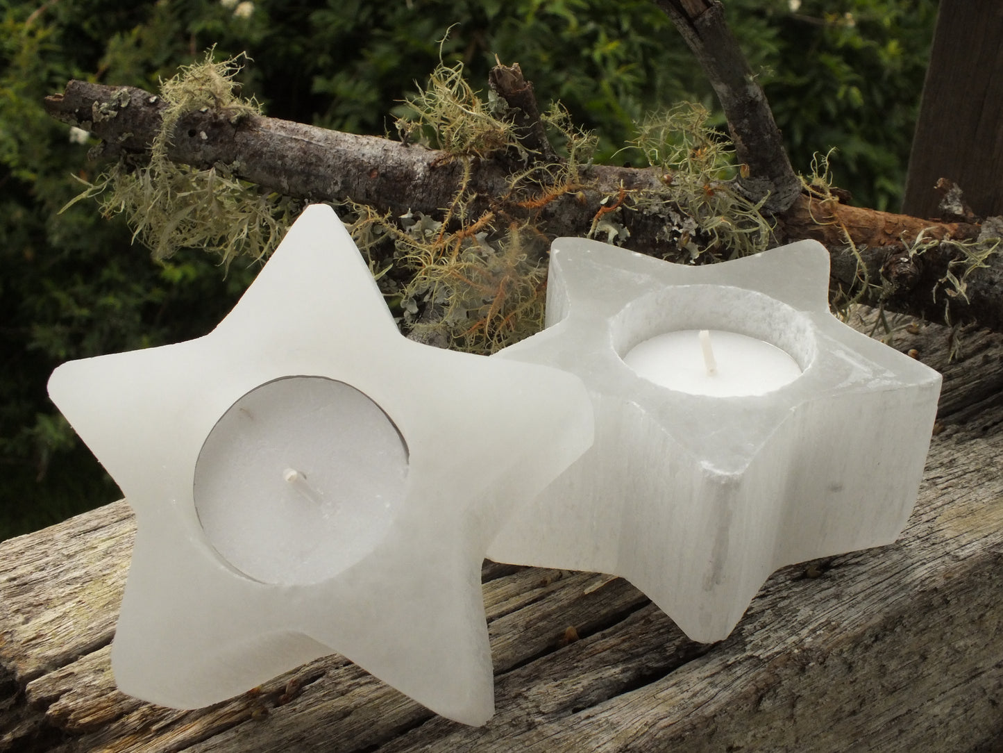 Selenite Tealight Candle Holder