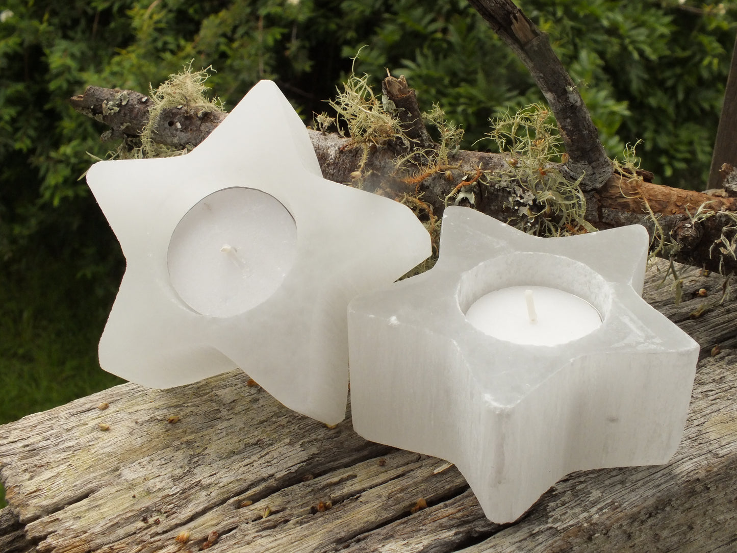 Selenite Tealight Candle Holder