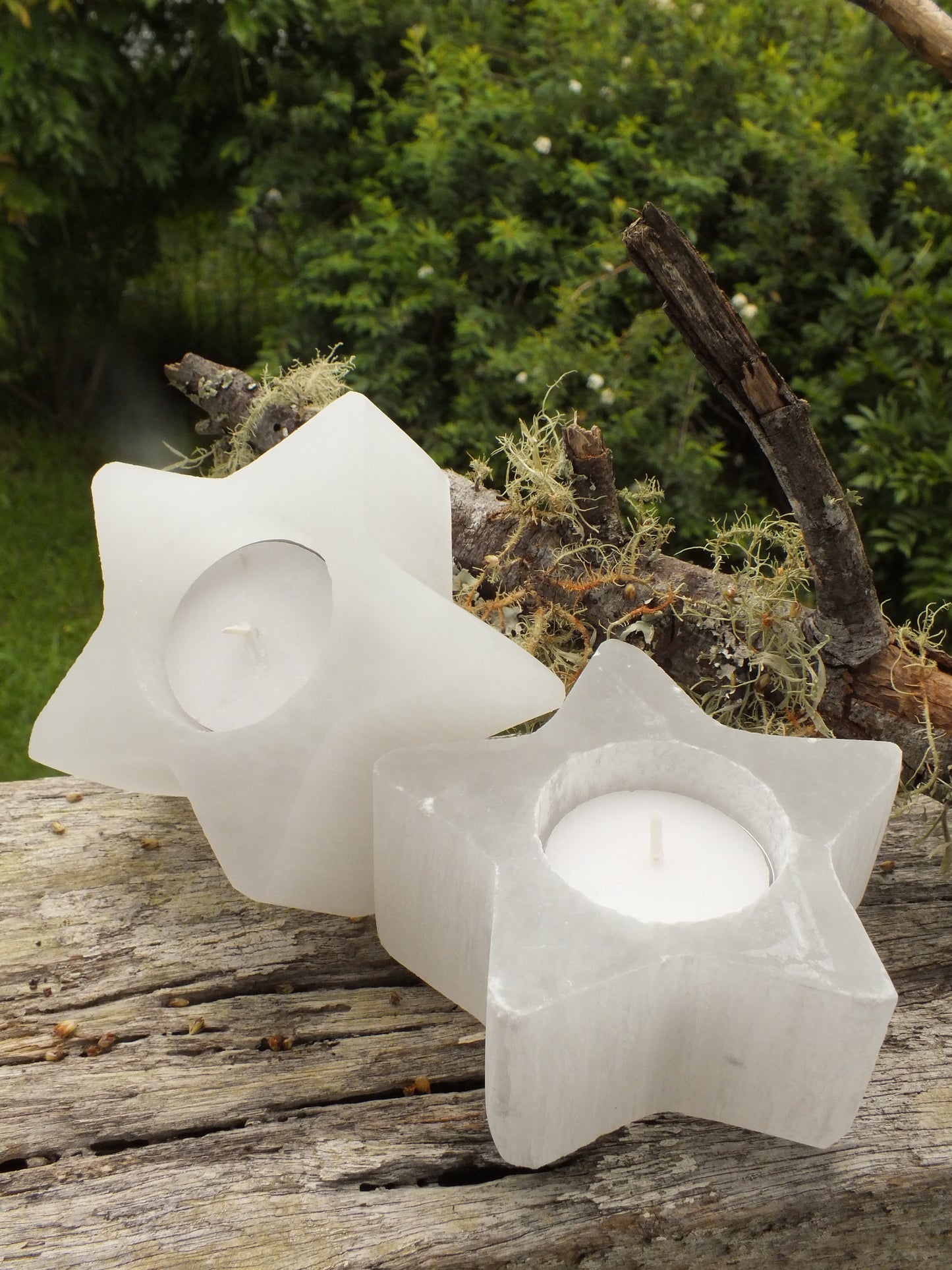 Selenite Tealight Candle Holder