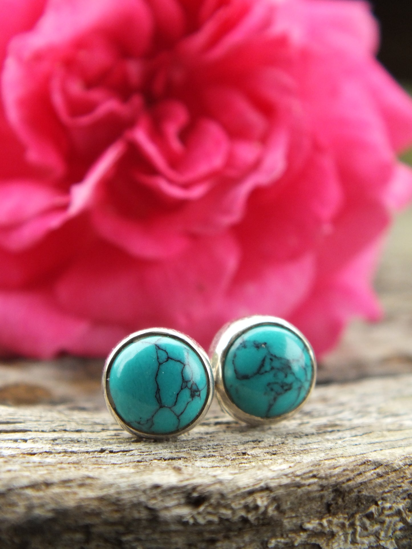 Turquoise Sterling Silver Stud Earrings