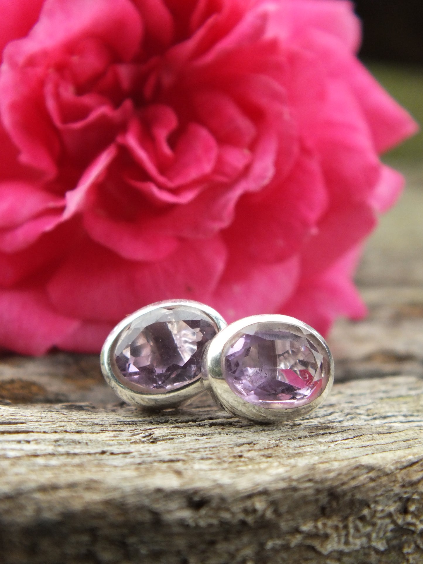 Amethyst Sterling Silver Stud Earrings