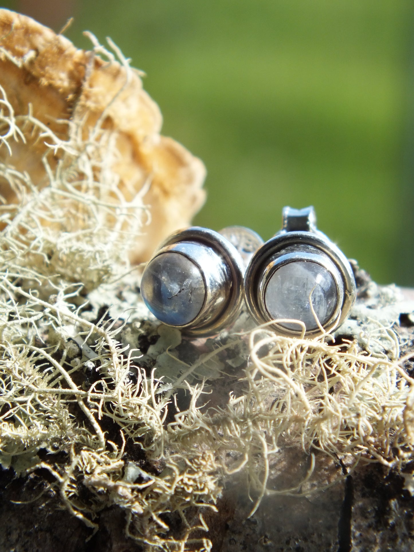 Moonstone Sterling Silver Stud Earrings