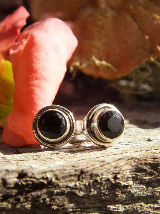 Sterling Silver Smoky Quartz Stud Earrings