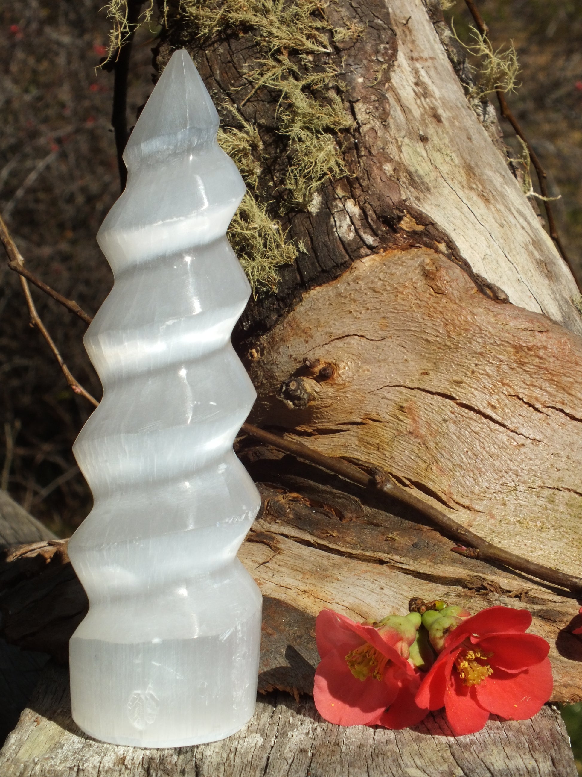 Selenite Unicorn Horn