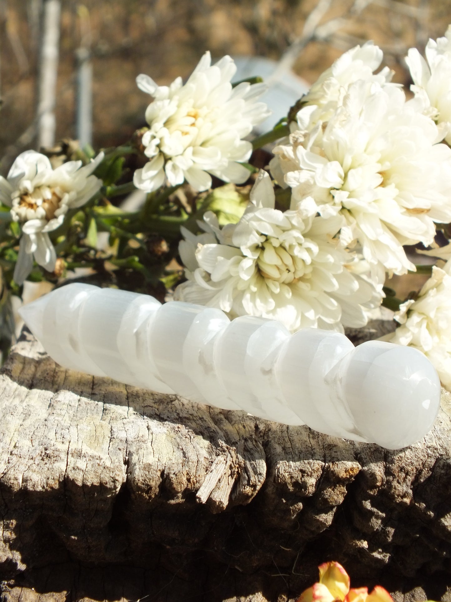 Selenite Spiral Wand