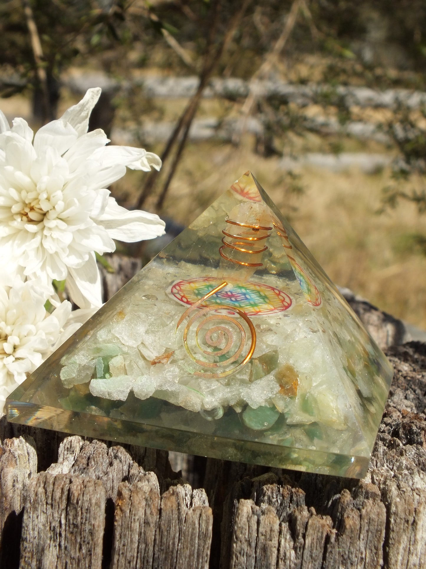 Green Calcite Orgonite