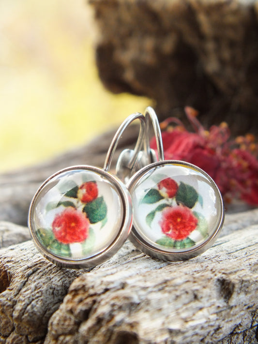 Camellia Cabochon Earrings