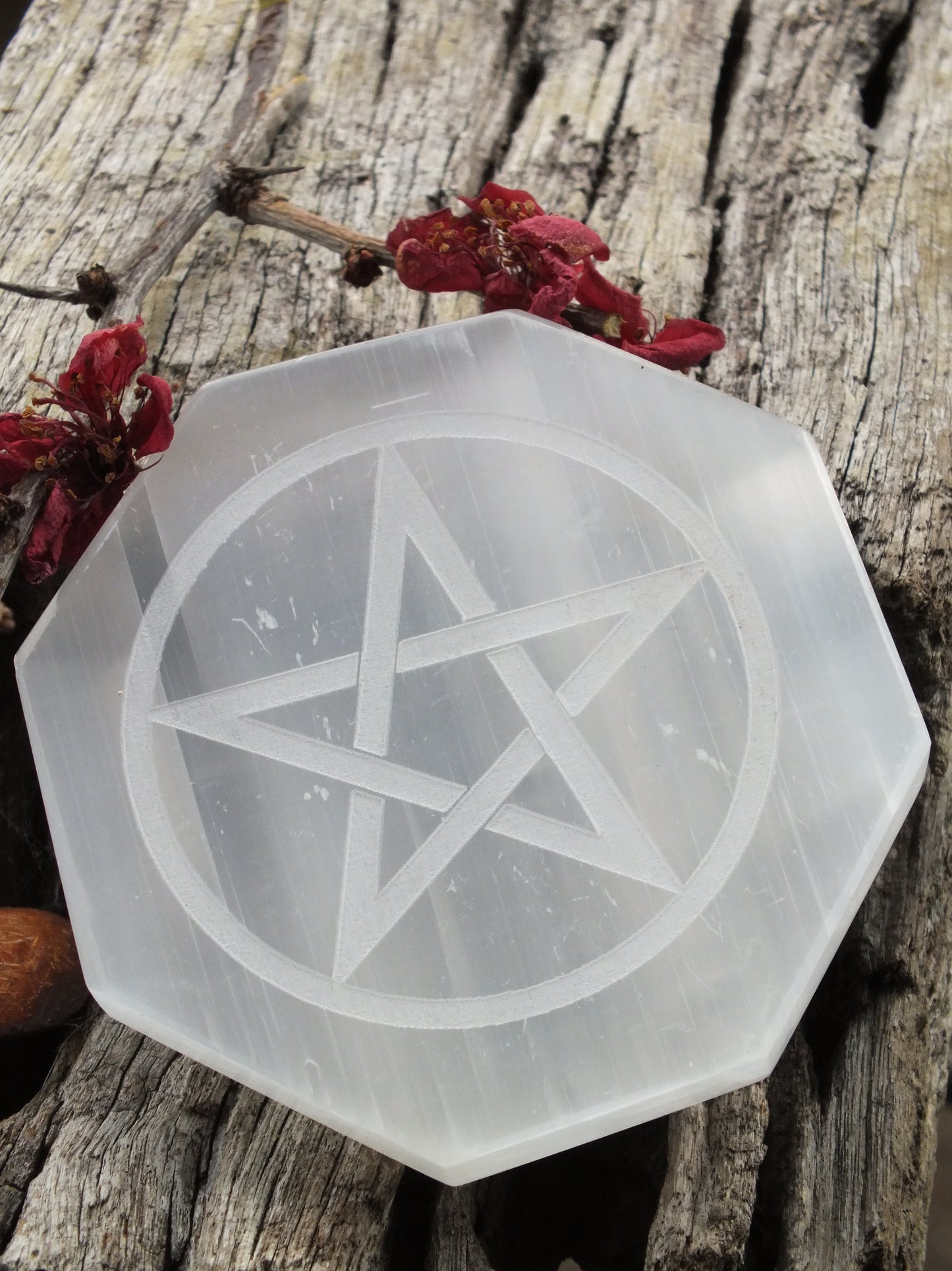 Selenite Pentacle Charging Plate