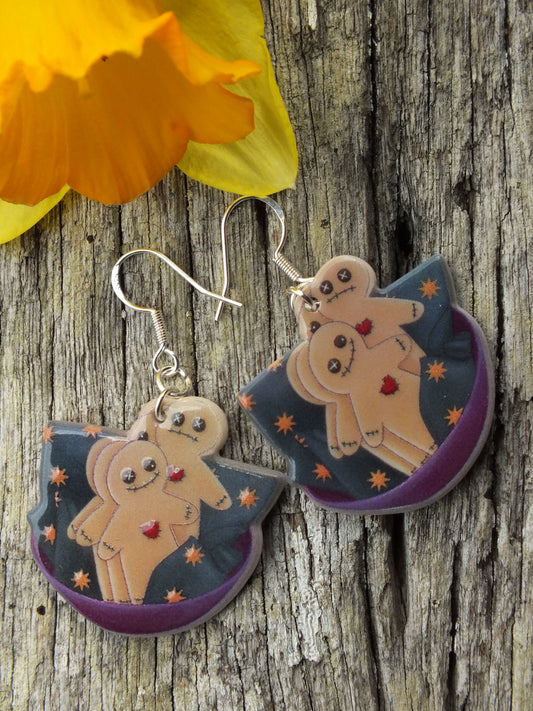 Zombie Gingerbread Man Earrings