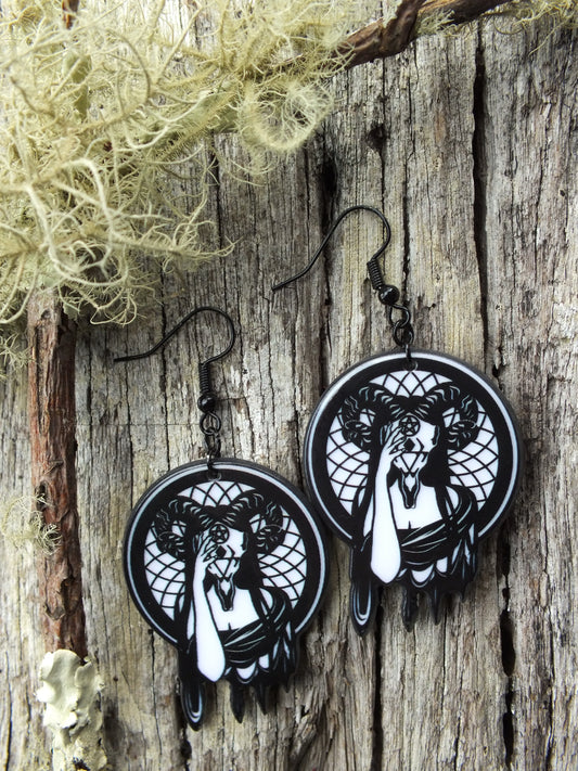 Black & White Witchy Women Earrings